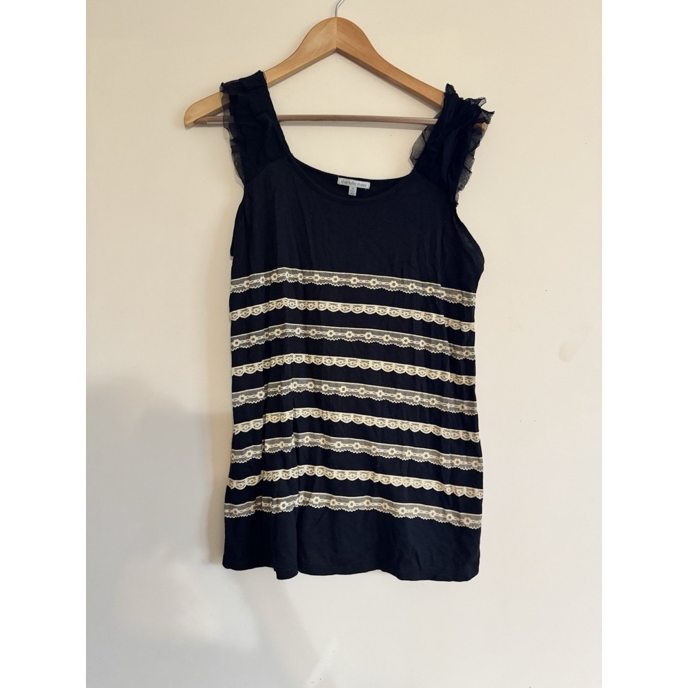 Charlotte Russe Medium Lacey Top Tank Y2K Style